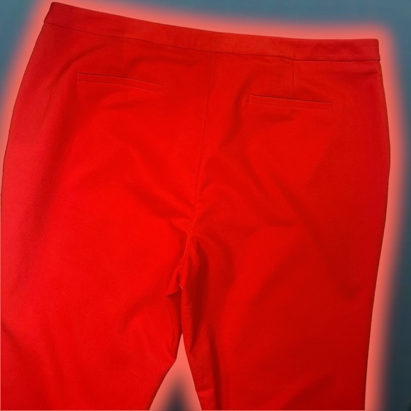 NWOT Calvin Klein ‘Women’s Zip-Detail Ankle Pants’ in Tomato Red / Orange 16 - Picture 9 of 9